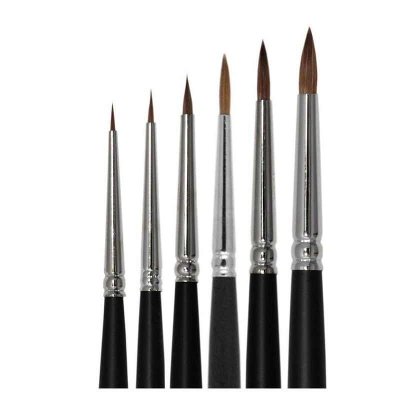 Mårhårpenselsett RUND