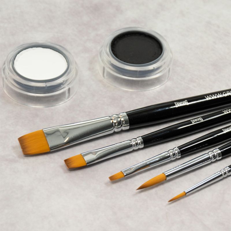 Face Paint Brush Set - Round/flat